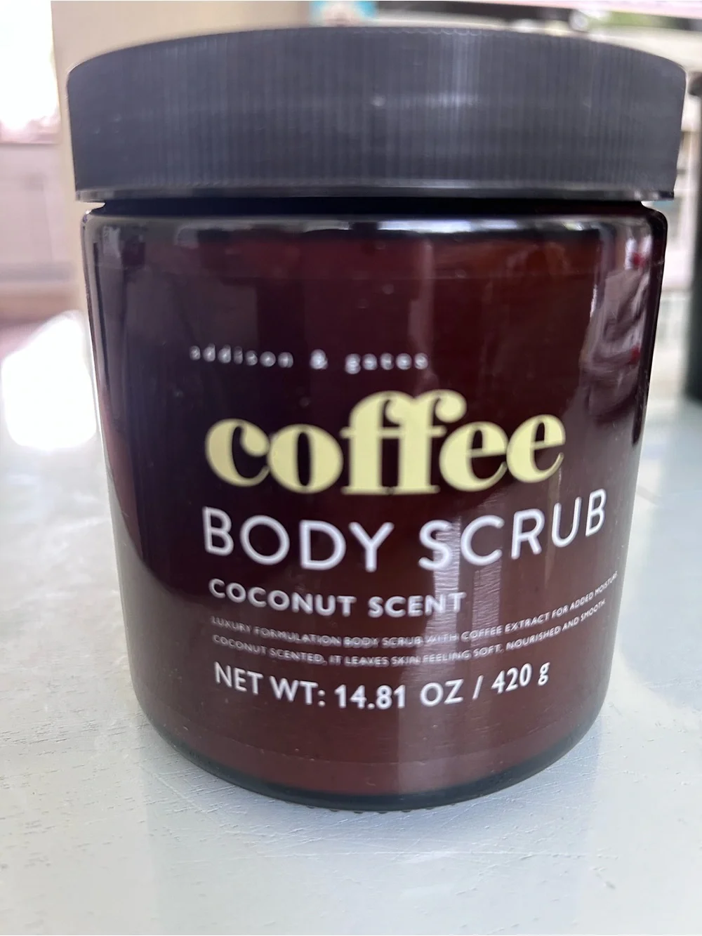 NEW - addison & gates - Coffee Body Scrub - Coconut Scent